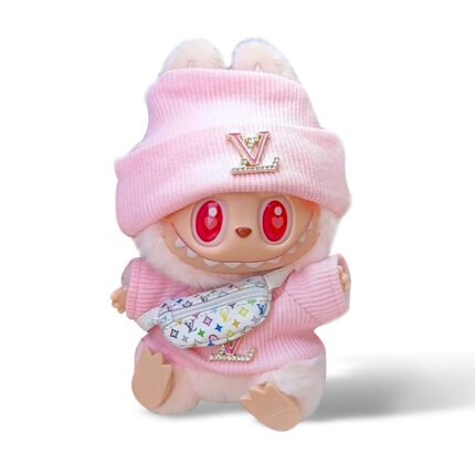 POP MART The Monsters Labubu Fashion Dress - L Style Pink Top+ Hat +Bag